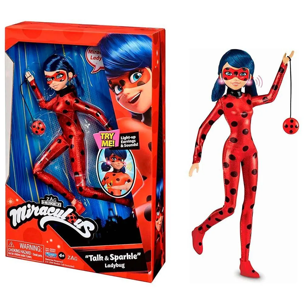 Muñeca para Niña Miraculous Ladybug Habla y Brilla Marinette de Bandai 86968