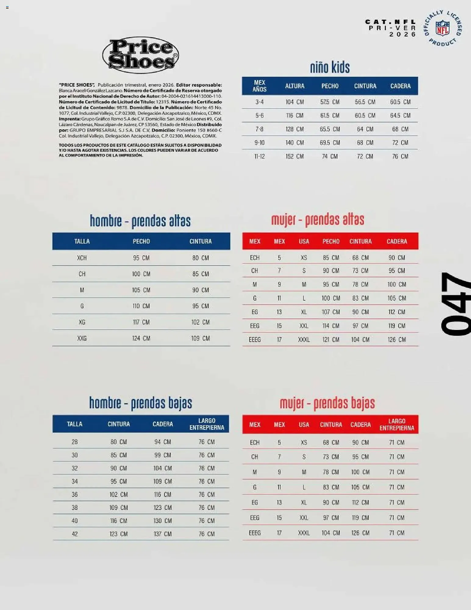 Catálogo de Catálogo Price Shoes 20 de marzo al 1 de octubre 2026 - Pagina 47
