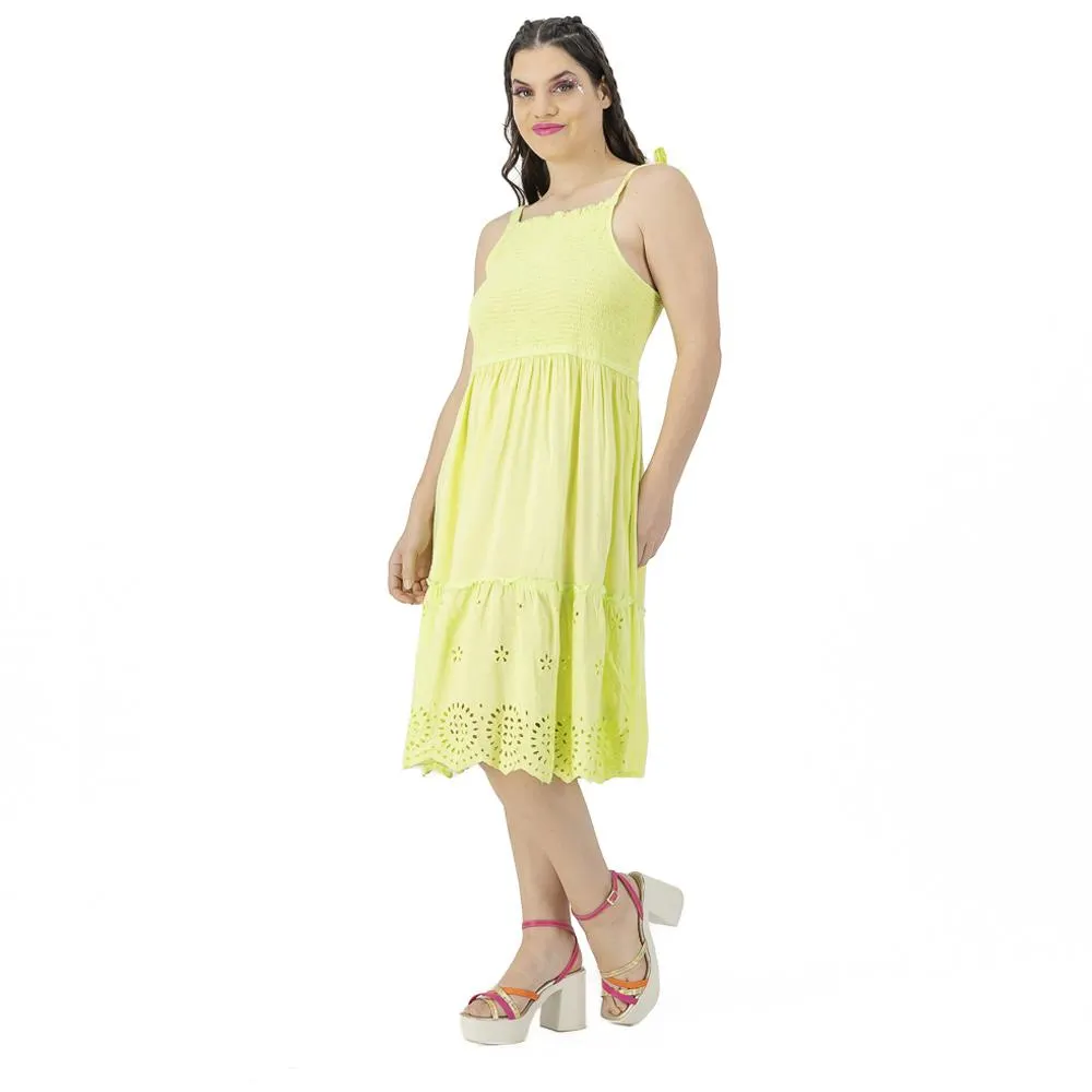 Vestido Red Sky Mujer Con Tirantes Ajustables En Hombros