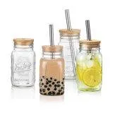 King Crystal Juego de 8 Tarros Mason