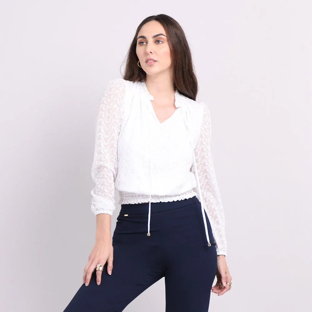 Blusa Cuello Mao Lazos