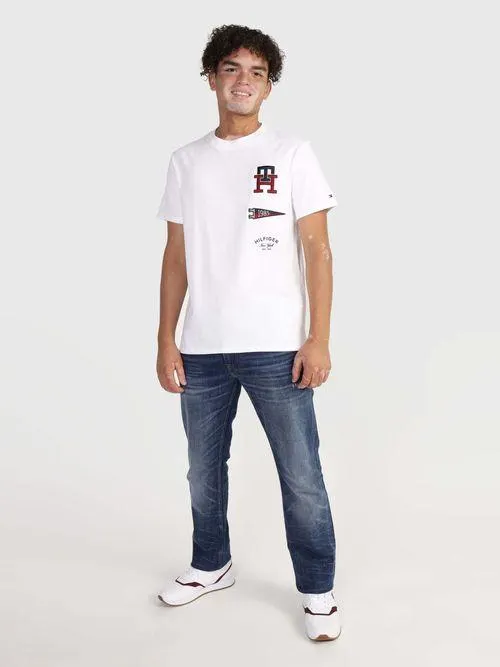 Playera tommy hilfiger con monograma bordado de hombre Tommy Hilfiger