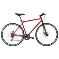 Bicicleta BENOTTO Hibrida DESTREZZA R700C 7V. Frenos Doble Disco Mecanico Acero Rojo/Negro Talla:51