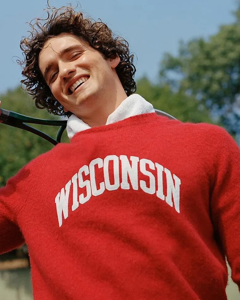 '47 X J.Crew brushed wool Wisconsin sweater