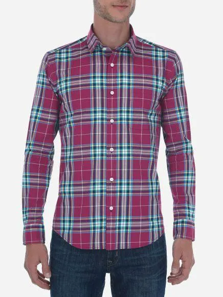 Camisa Regular Fit de Cuadros Tartán