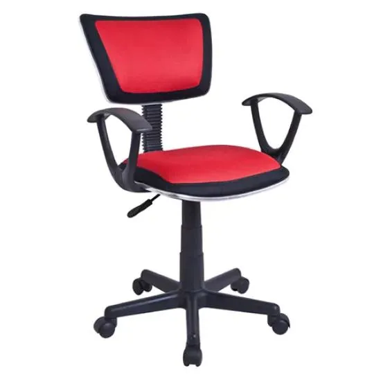 Silla ejecutiva c/descansabrazos modelo roma rojo/negro
