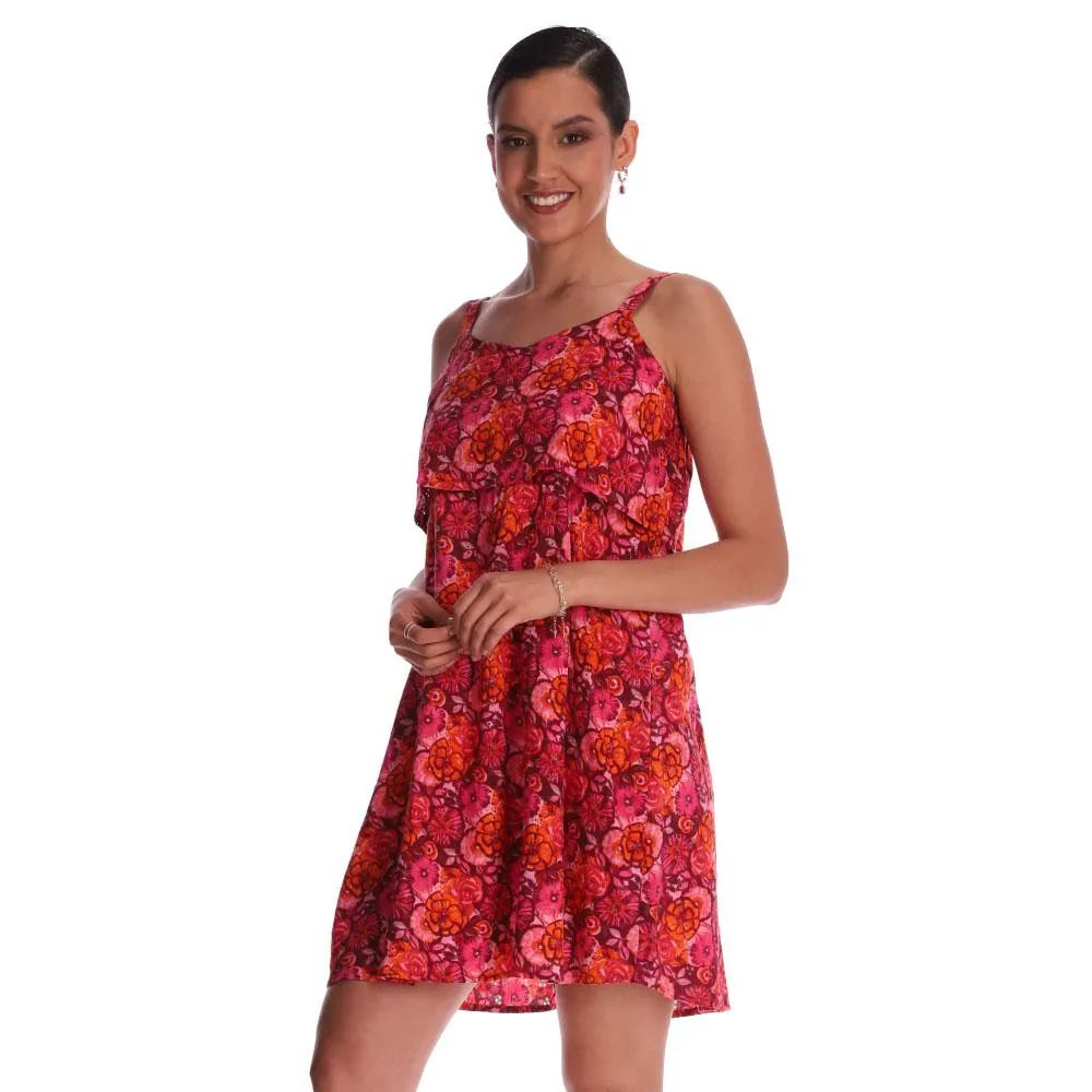Vestido Red Sky Mujer Tirantes Cuello V Estampado Flores