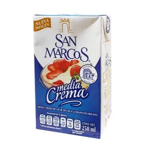 MEDIA CREMA SAN MARCOS TETRA 250 ML.