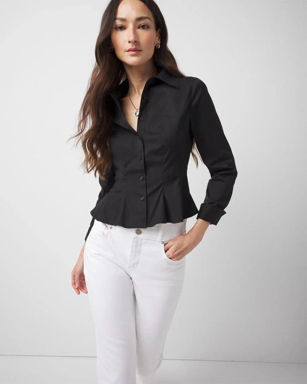 Seamed Poplin Shirt