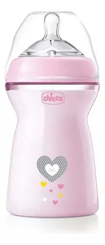 Biberon Chicco Naturalfeeling Color 6m+ 330ml/11oz Color Rosa