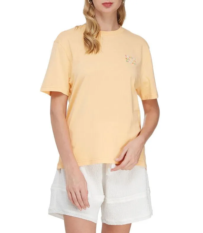 Playera de manga corta bordada Mujer