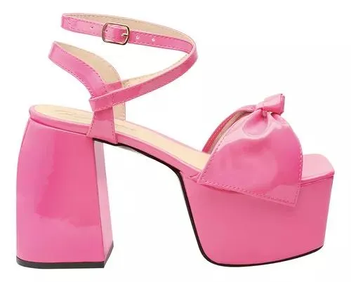 Sandalias Dama De Plataforma Barbie Vanessa Rosa Fareli