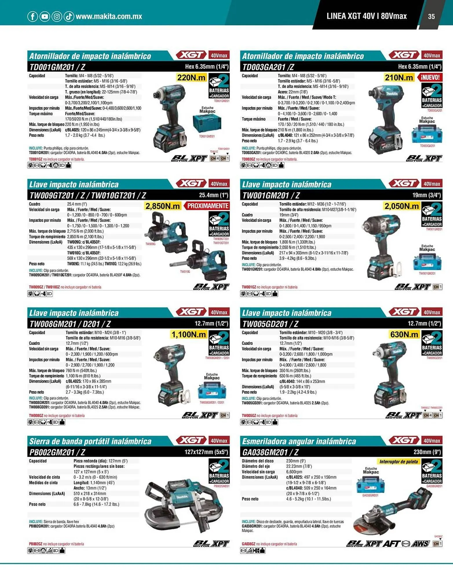 Catálogo de Catálogo Makita 12 de enero al 31 de diciembre 2026 - Pagina 35