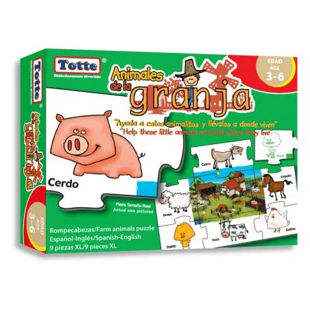 Rompecabezas animales de la granja