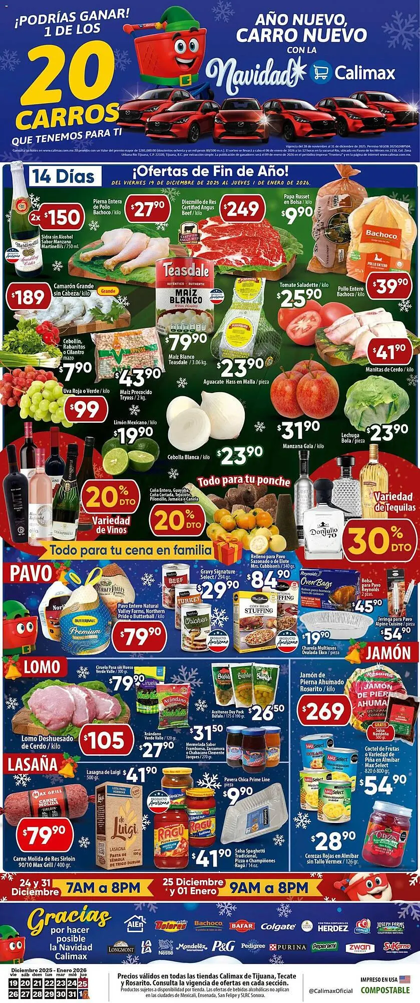 Catálogo de Folleto Calimax 19 de diciembre al 1 de enero 2026 - Pagina 1