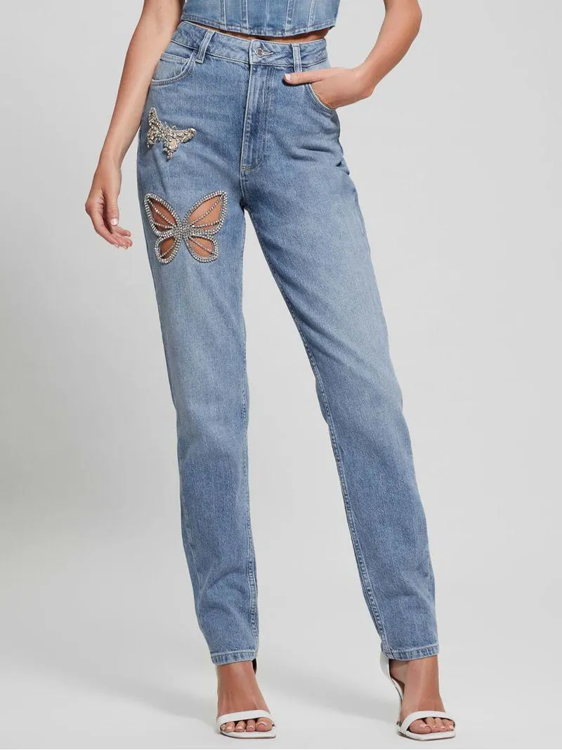 Jeans Mom Guess Buttlerfly