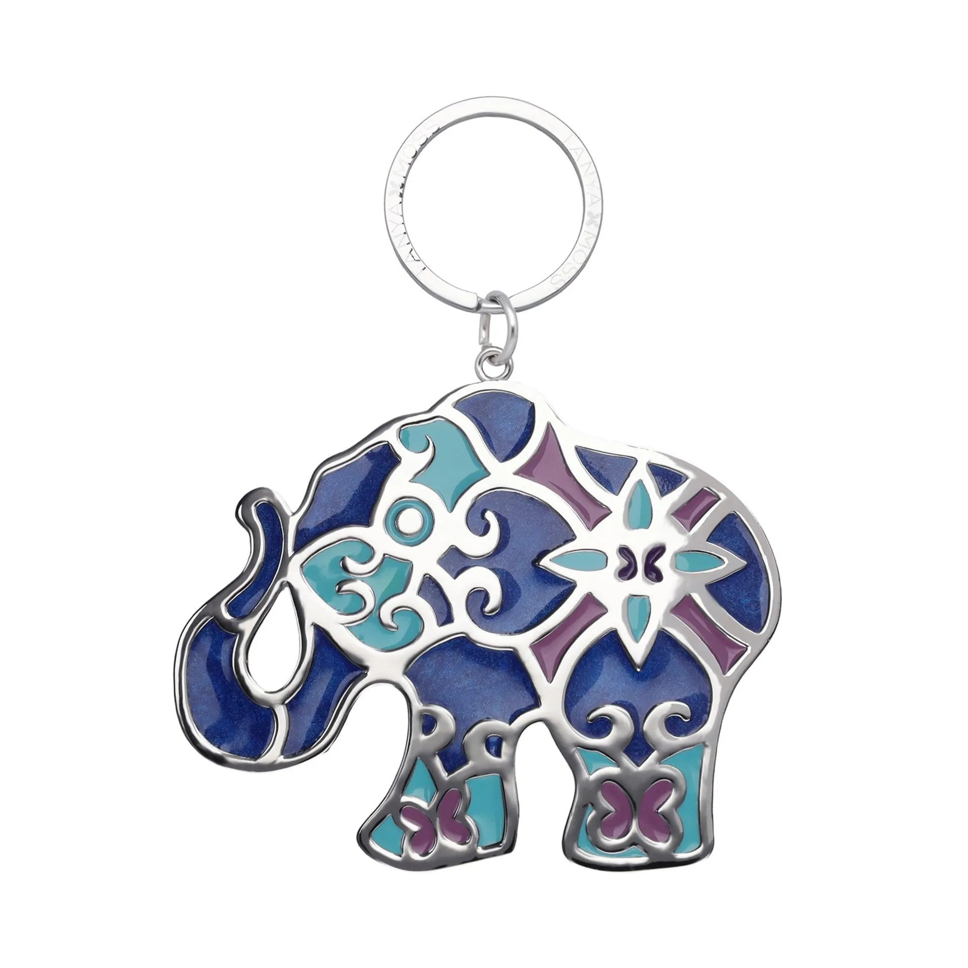 Llavero Elefante Con Esmalte