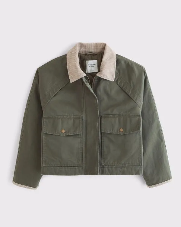 Short Waxed Chore Jacket