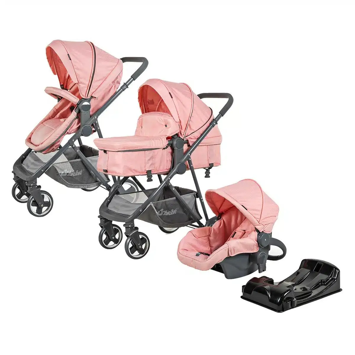 Carriola D´bebé Travel System Prince Rosa