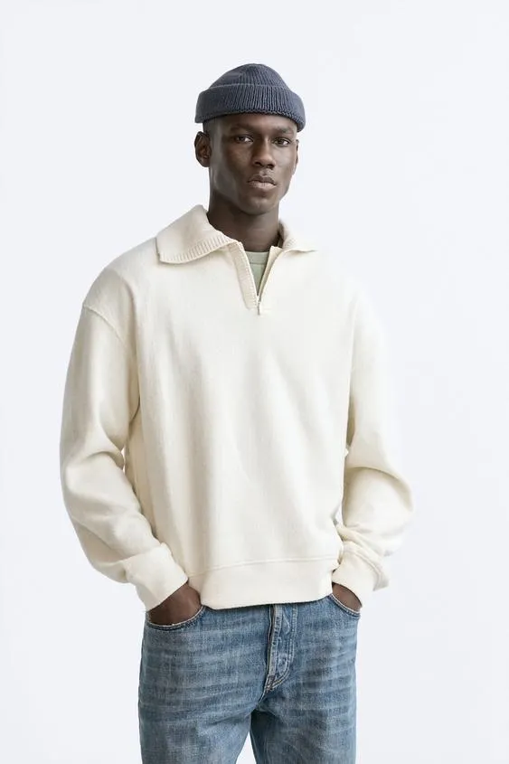 SUDADERA POLO CUELLO COMBINADO