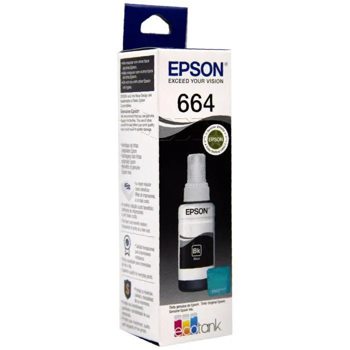 BOTE TINTA STYL.NEGRO 664 EPSON T664120-AL 70 ML.