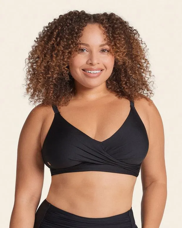 Top de bikini ecoamigable con escote cruzado