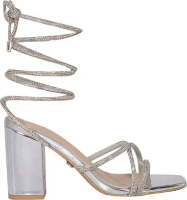 sandalia gladiadora con brillos