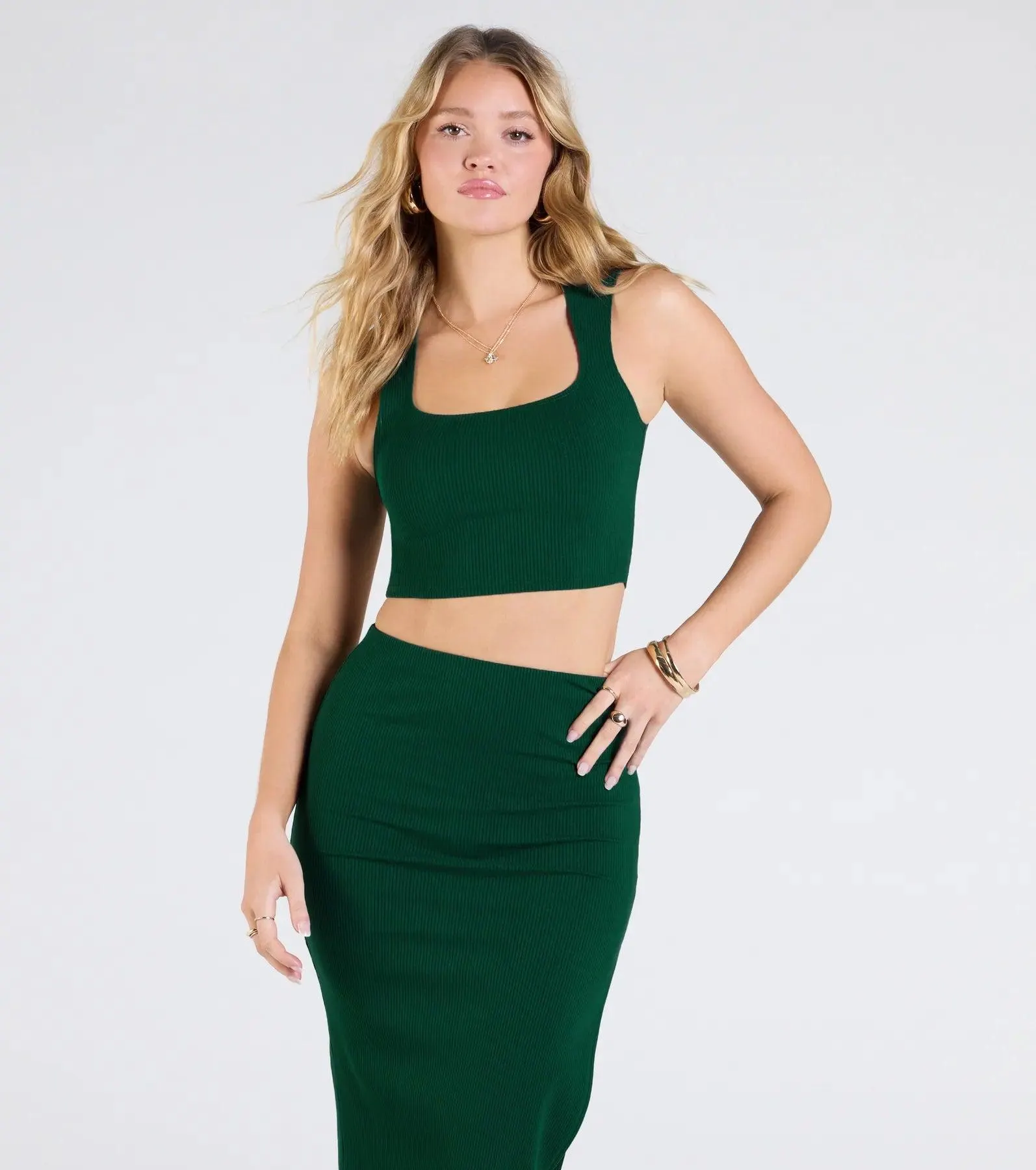 Elevated Era Ribbed Knit Cropped Tank Top