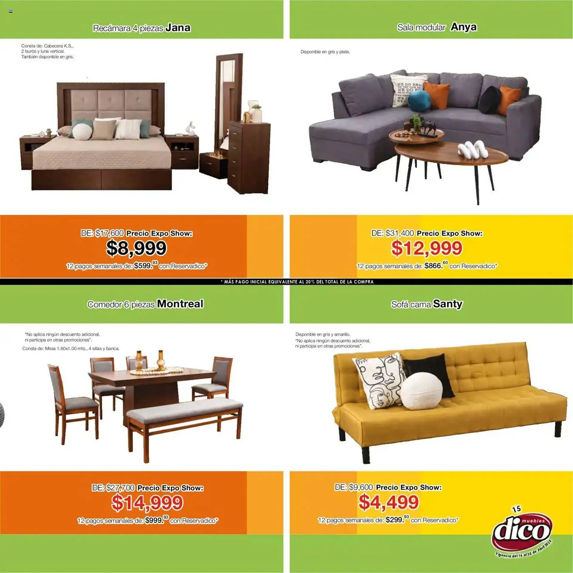 Catálogo de Catálogo Muebles Dico 16 de abril al 30 de abril 2025 - Pagina 15