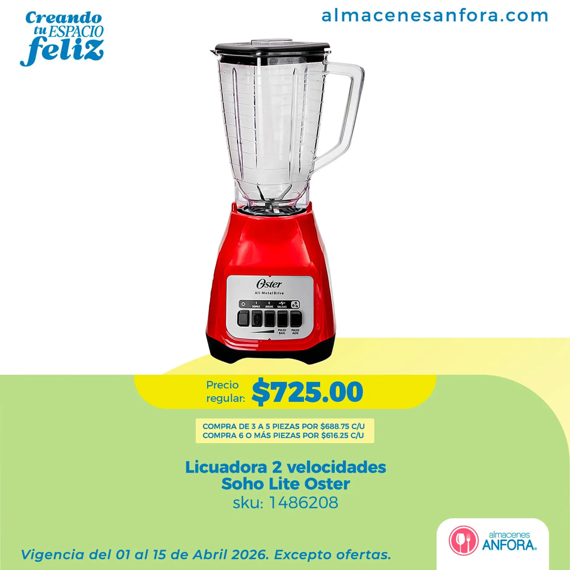 Catálogo de Catálogo Almacenes Anfora 6 de abril al 15 de abril 2026 - Pagina 1