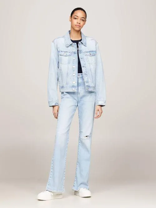 Chamarra Trucker vaquera de corte clásico Mom de mujer Tommy Jeans