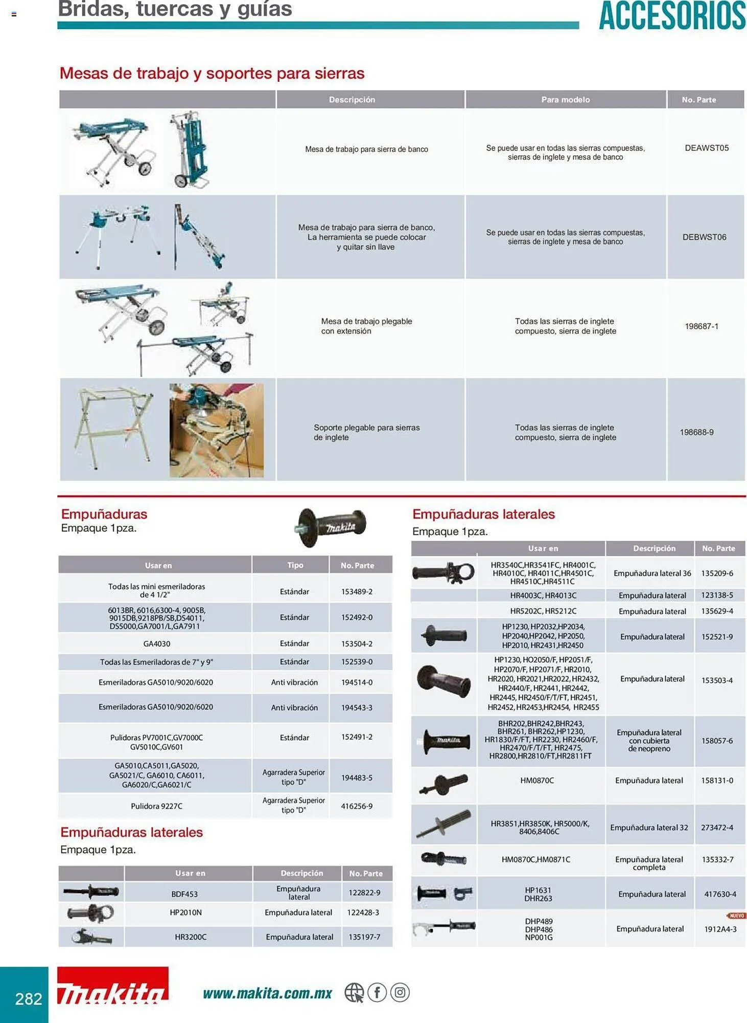 Catálogo de Catálogo Makita 8 de julio al 31 de diciembre 2025 - Pagina 282