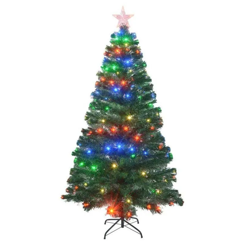 Arbol Navidad Led Fibra Optica 180 Cm 200 Ramas + Estrella