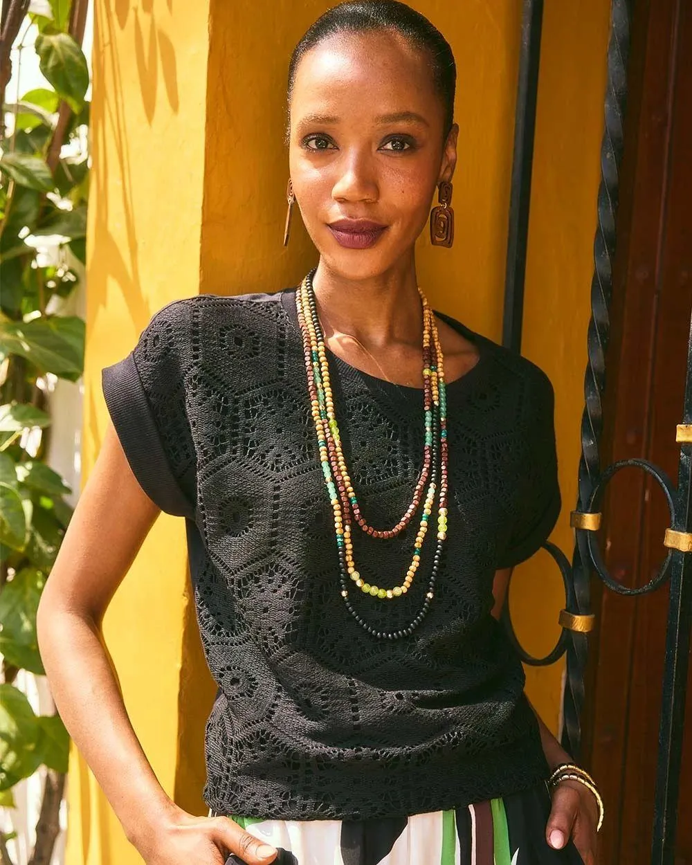 Crocheted Cotton-Blend Shirt