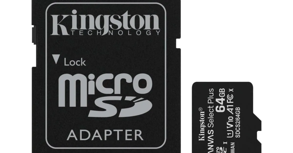 Memoria microSDHC 64GB Kingston SDCS2/64GB Canvas Select Plus UHS-I CLASE 10, con adaptador