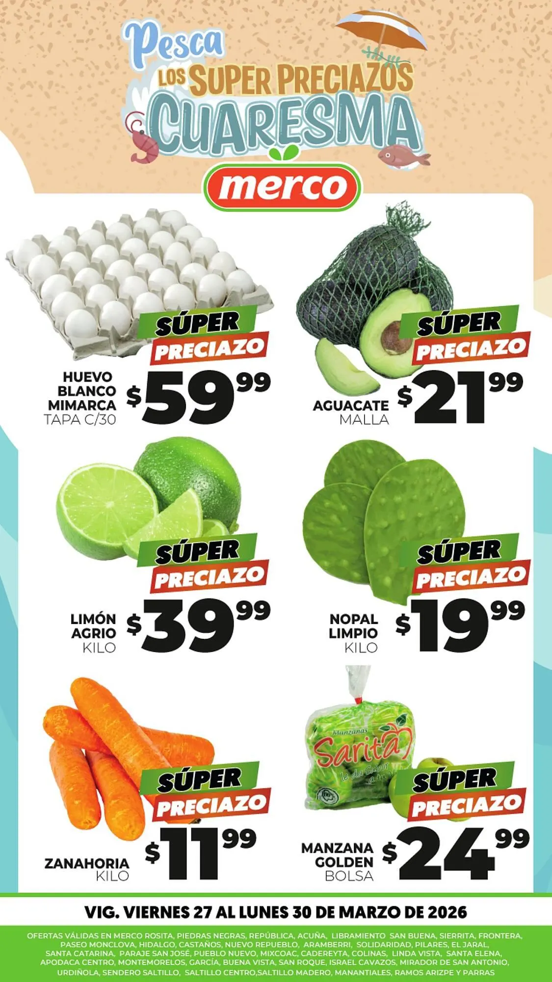 Catálogo de Folleto Merco 27 de marzo al 30 de marzo 2026 - Pagina 1