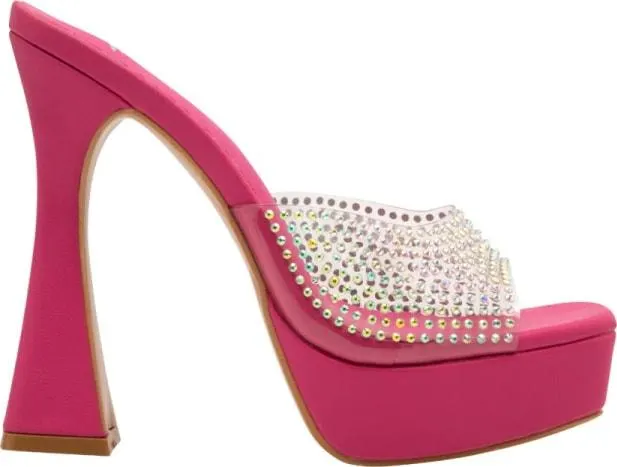 sandalia tacón plataforma mica piedras