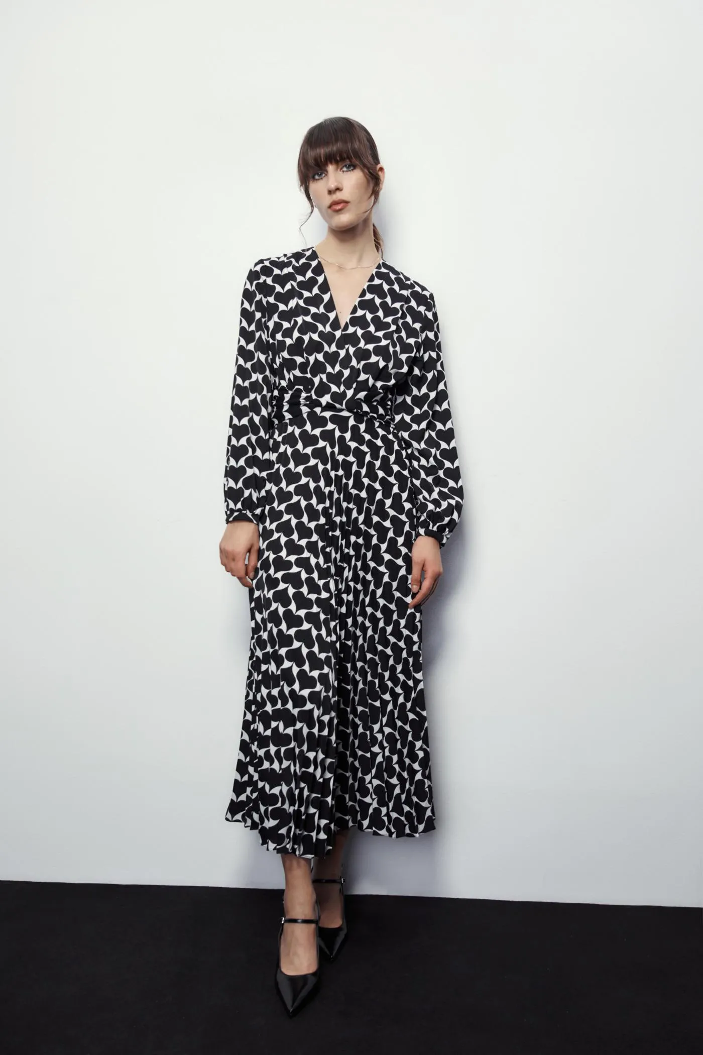 Vestido estampado nudo