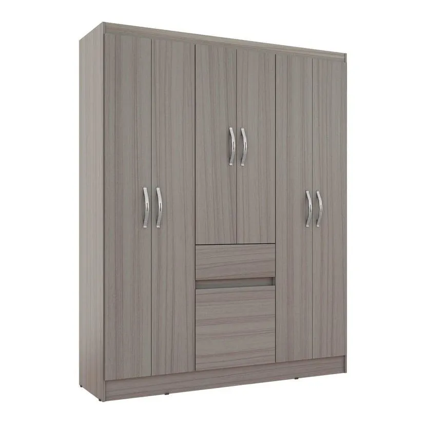 Clóset 6 puertas 1 cajón Beige