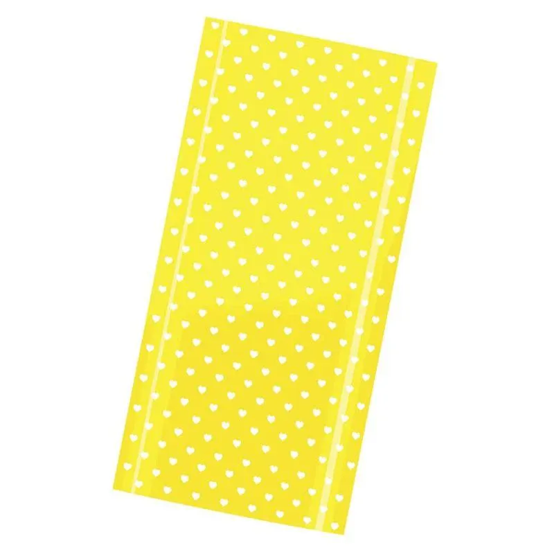Papel Francés Corazón con 10 Amarillo Janel