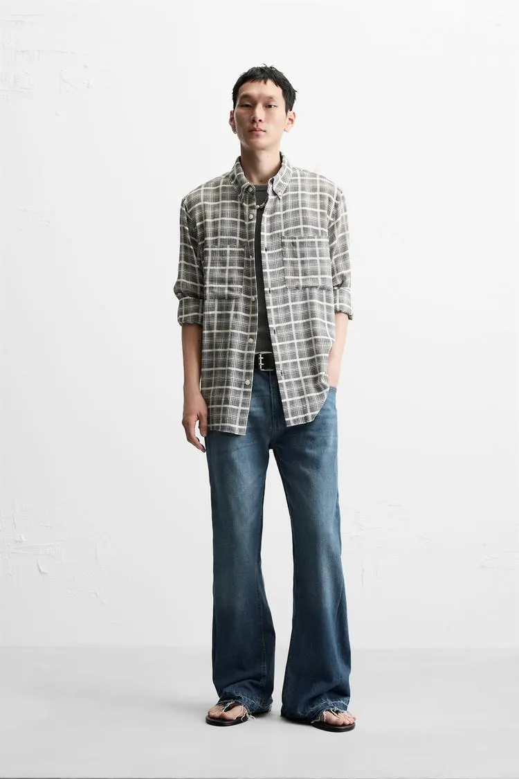 CAMISA FLUIDA CUADROS