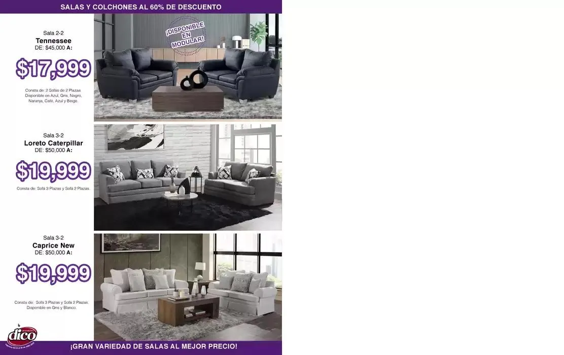 Catálogo de Muebles Dico Salas Y Colchones Al 60 Centro 2025 4 de abril al 30 de abril 2025 - Pagina 6