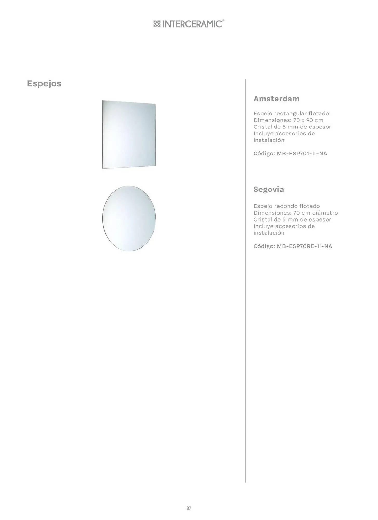 Catálogo de Catálogo Interceramic 3 de octubre al 3 de octubre 2026 - Pagina 87