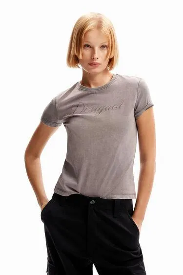 Camiseta slim strass