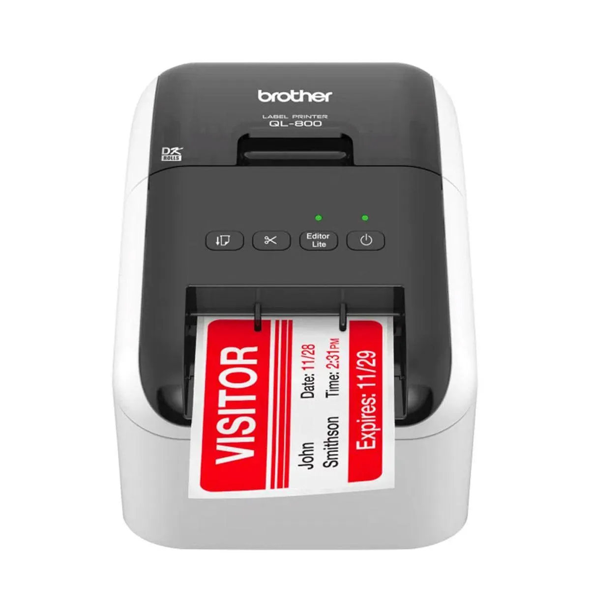 Brother Impresora térmica de etiquetas 62x58mm Label Printer QL800 Blanco