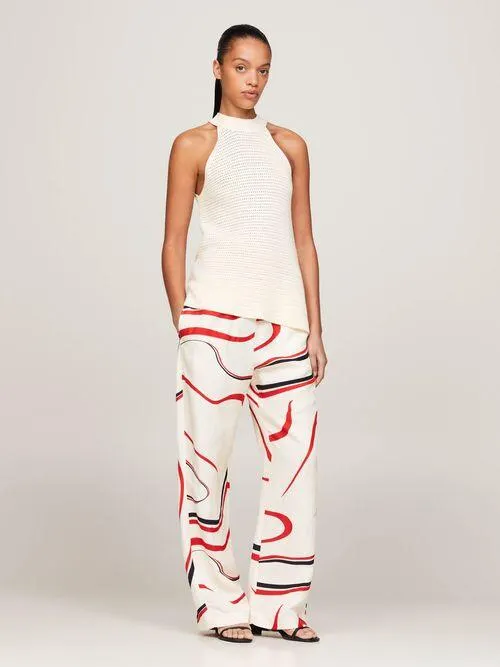 Suéter de ganchillo sin mangas de mujer Tommy Hilfiger