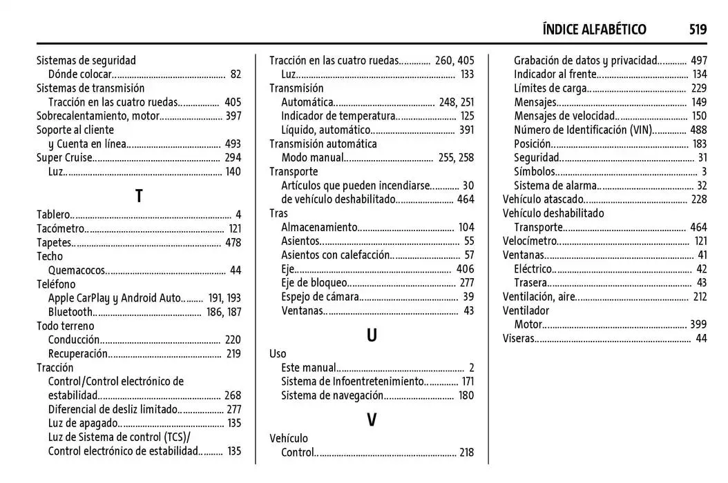 Catálogo de Cheyenne 2025 Manual del propietario 22 de enero al 31 de diciembre 2025 - Pagina 520