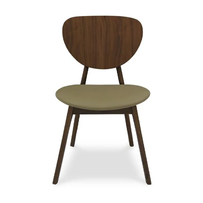 Silla Pu Taupe/nogal Cax