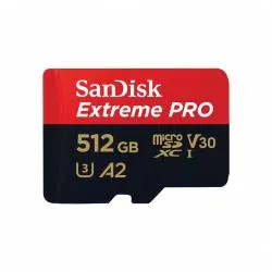 Memoria Flash Sandisk Extreme Pro, 512GB MicroSDXC UHS-I Clase 10