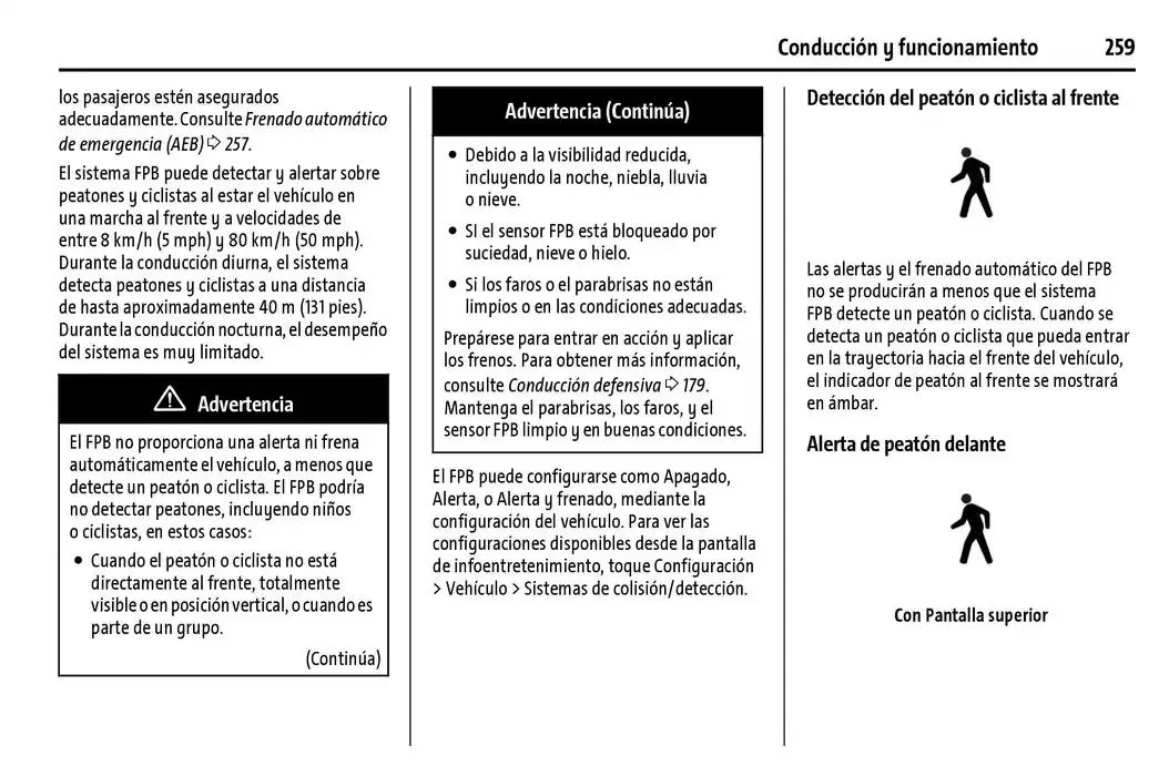 Catálogo de Chevrolet Corvette Stingray Manual del propietario 22 de enero al 31 de diciembre 2025 - Pagina 260